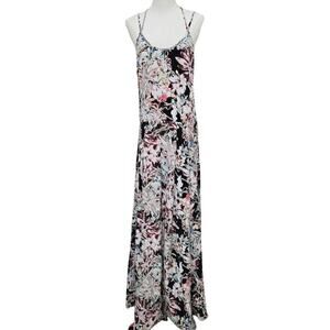 NWOT L'Agence Womens Silky Floral Maxi Dress 2 Strappy Bloom Whimsigoth Cottage
